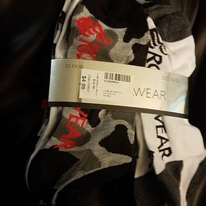 NWT Rockawear mens socks, 10 pairs